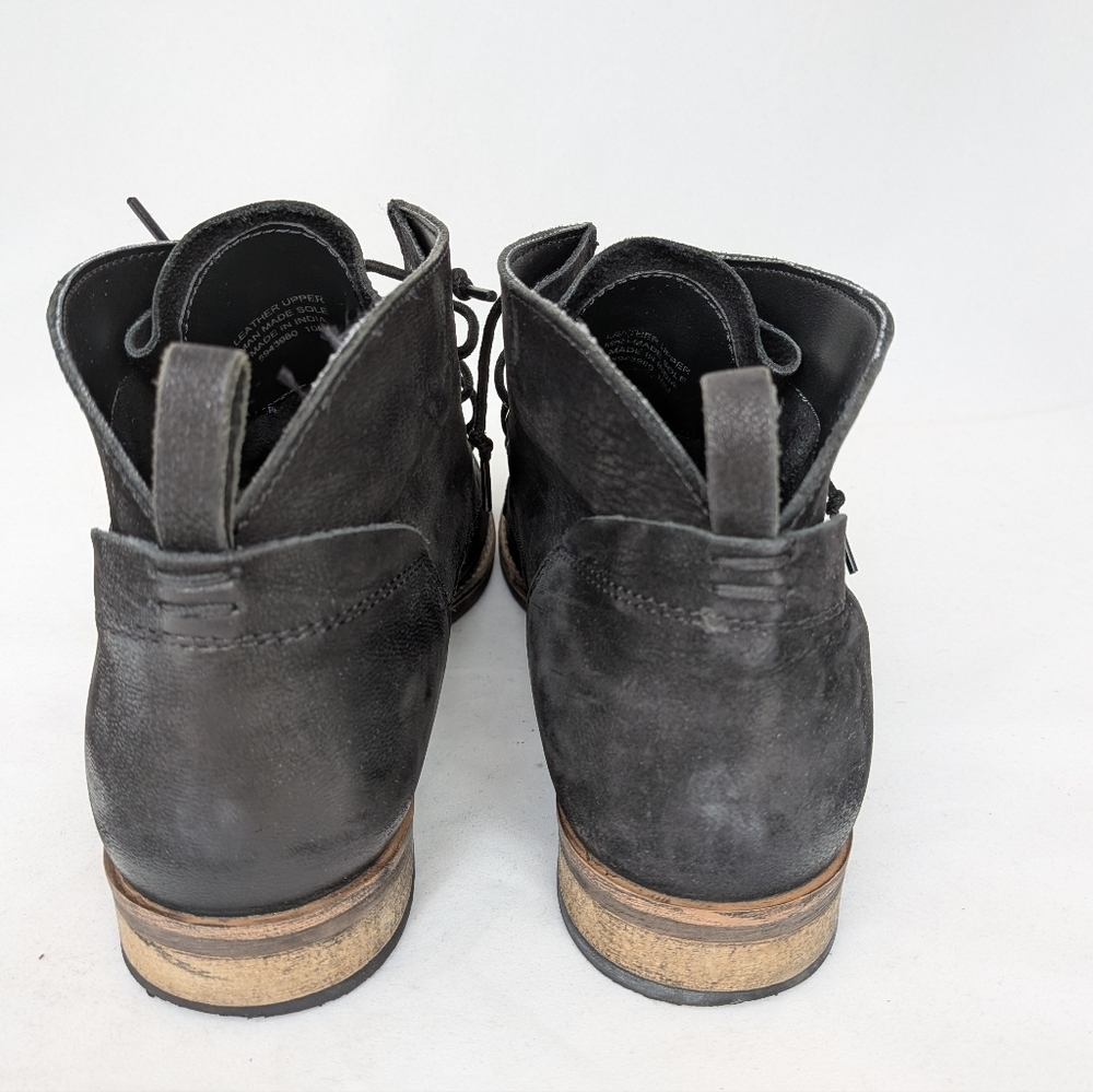 Black Women's Lace-Up Ankle Boots - Picture 3 of 7